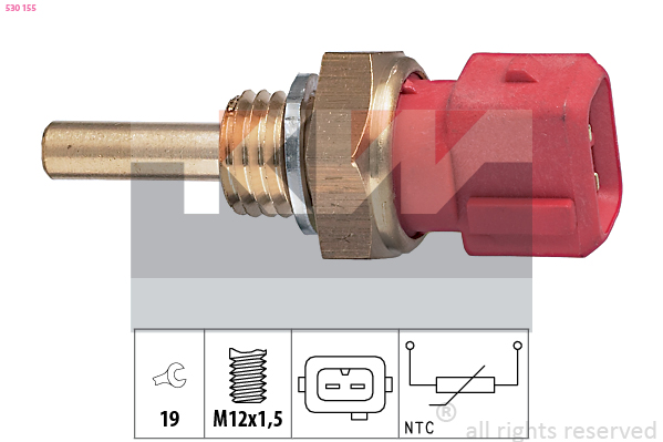 Senzor,temperatura lichid de racire 530 155 KW